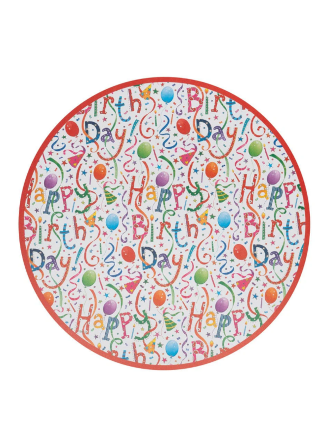 Happy Birthday Paper Placemats Round 12 per package