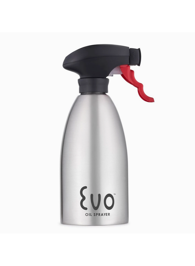 Evo Stainless Steel Oil Sprayer – Refillable 16oz Bottle