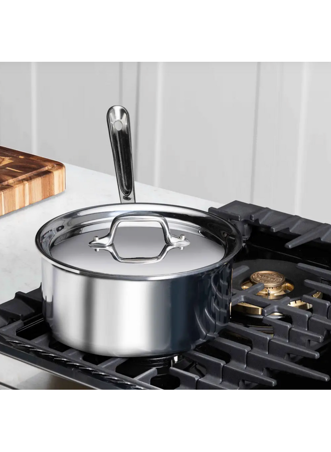 D3 Stainless 3-Ply Bonded Saucepan 3qt w/Lid