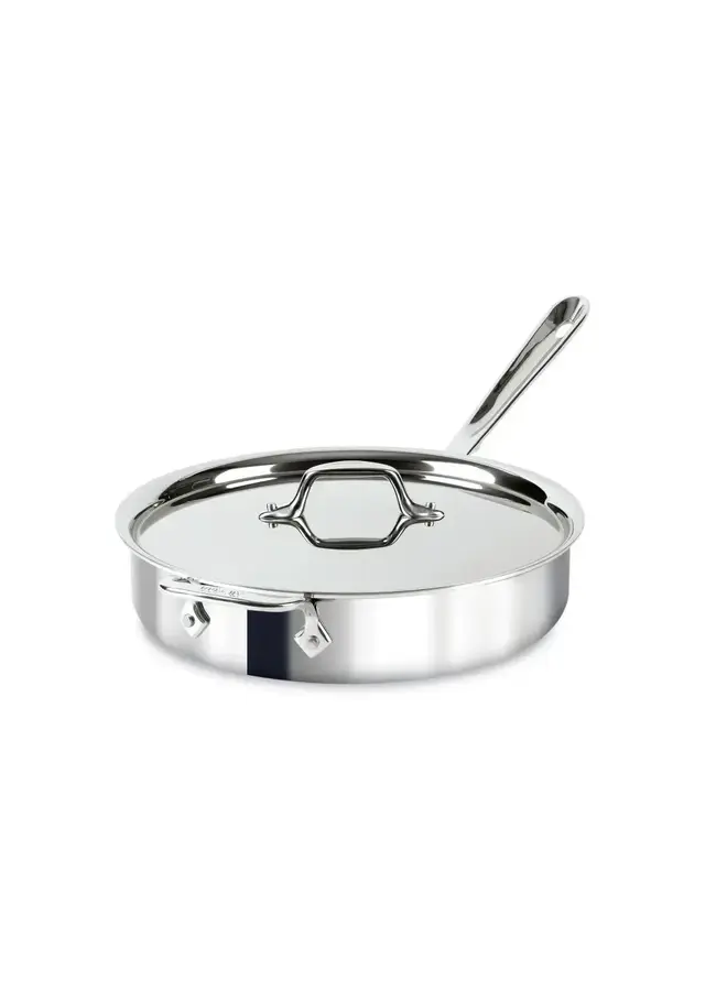 D3 Stainless 3-Ply Bonded 3qt Saute Pan w/lid