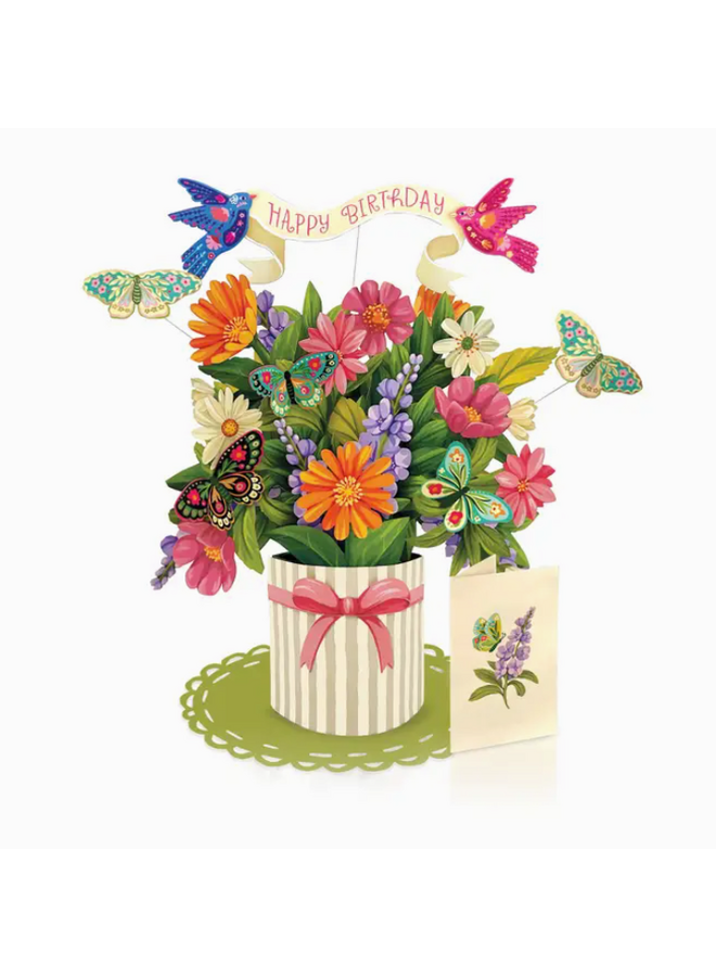 Happy Birthday Enchanted Garden Pop-Up Greeting Card