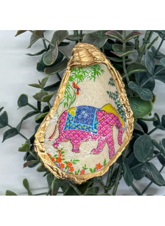 Colorful Elephant Oyster Trinket Dish