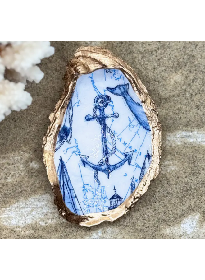 Nautical Anchor Oyster Trinket Dish