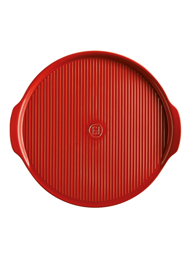 Burgundy Pizza Stone Ridged