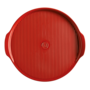 Burgundy Pizza Stone Ridged