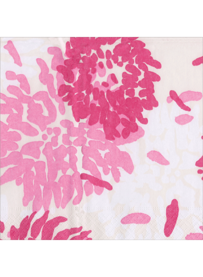 Chrysanthemum Raspberry Cocktail Napkins 20 Per Package