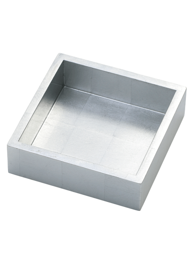 Lacquer Cocktail Napkin Holder Silver