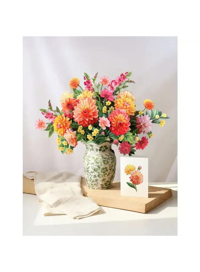 Dahlia Sunrise Pop-Up Card