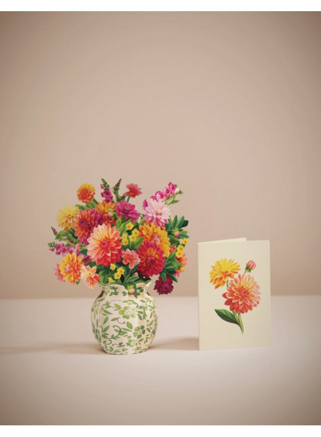 Mini Pop-Up Greeting Card Sunrise Dahlia
