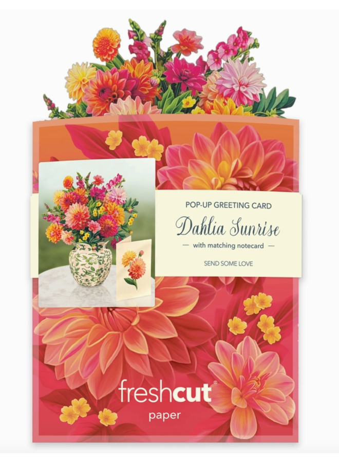 Mini Pop-Up Greeting Card Sunrise Dahlia