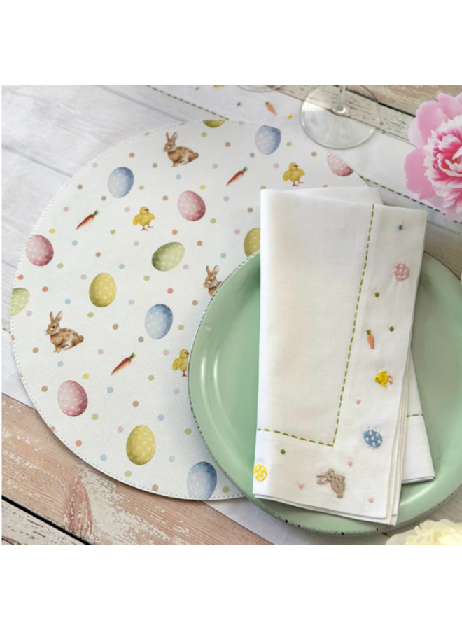 Bunny Trail Round 15" Placemat