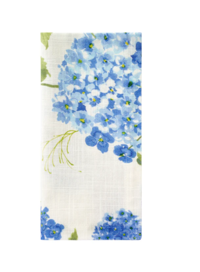 Hydrangea Blue Cotton Napkins - Set of 4