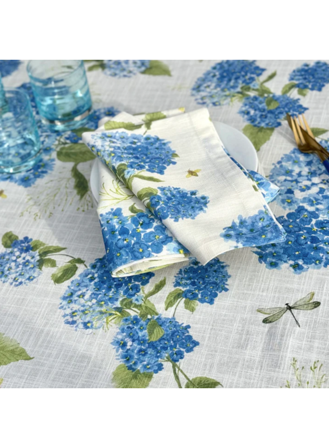 Hydrangea Blue Cotton Napkins - Set of 4