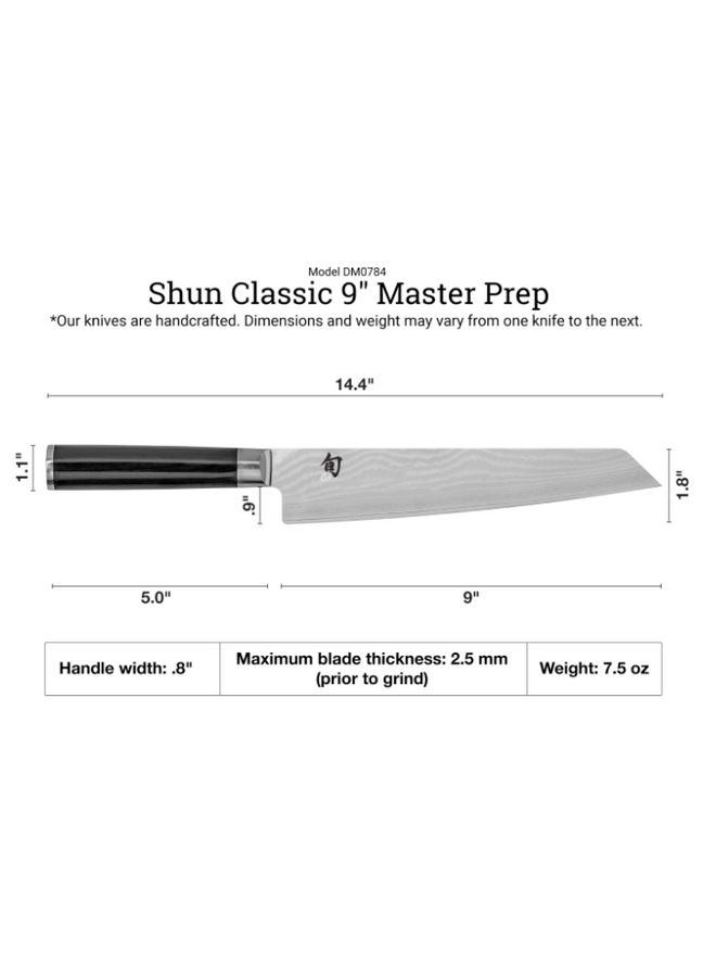 Classic 9" Master Prep Knife