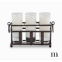 Three Votive Metal Holder