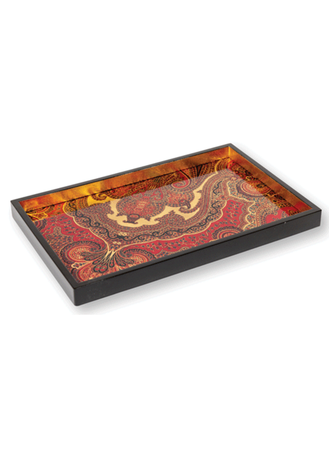 Jaipur Crimson Lacquer Vanity Tray - 1 Each