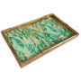 Willows Green Bamboo Edge Lacquer Vanity Tray
