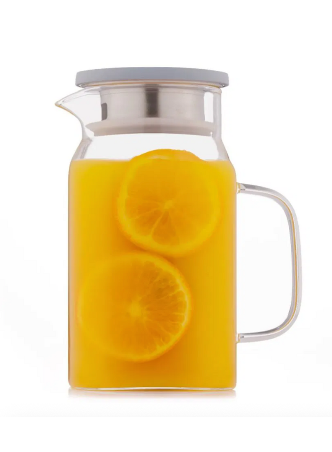 Square Glass Fridge Jug 40.5oz