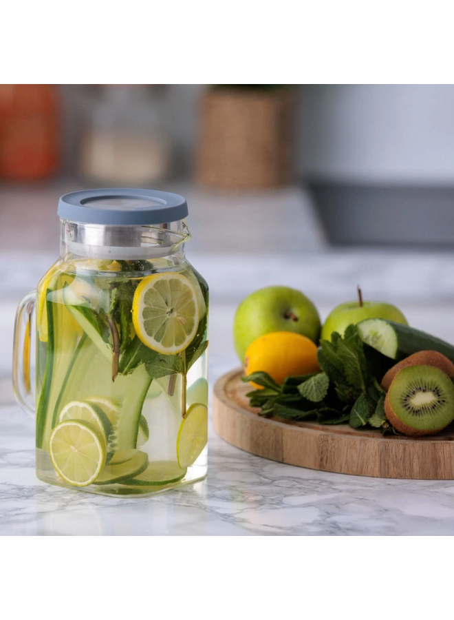 Square Glass Fridge Jug 40.5oz