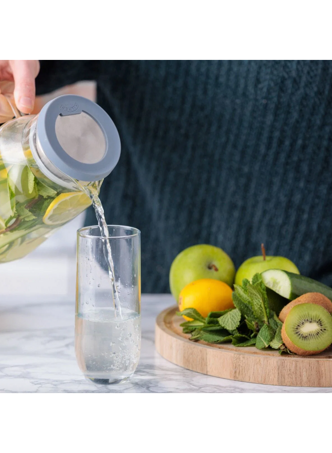 Square Glass Fridge Jug 40.5oz