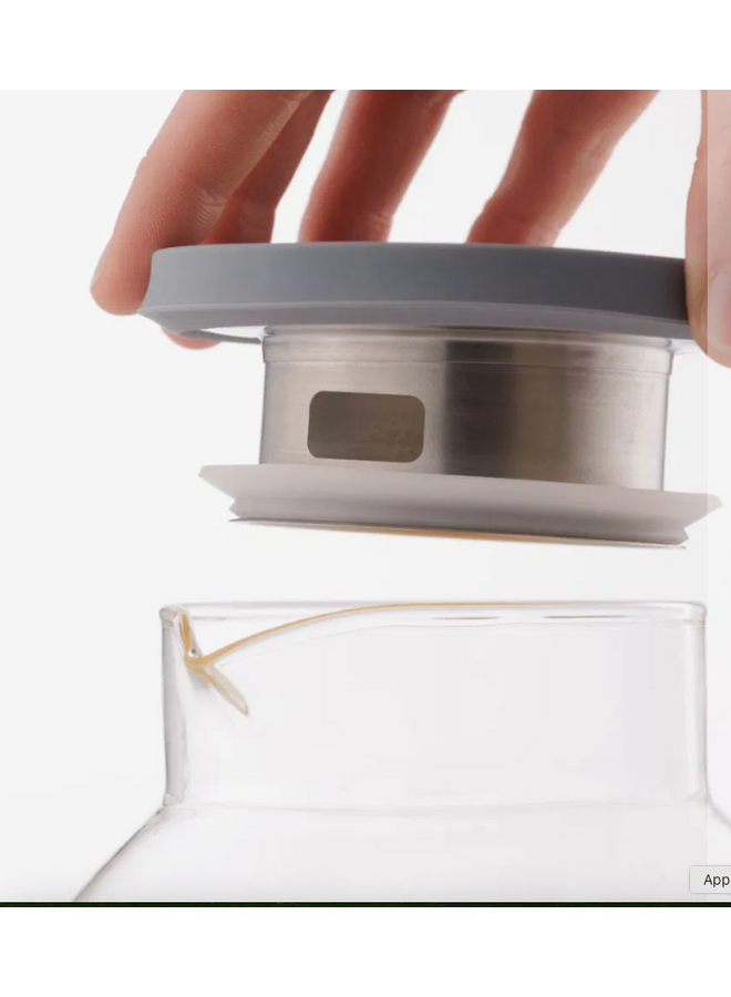 Square Glass Fridge Jug 40.5oz