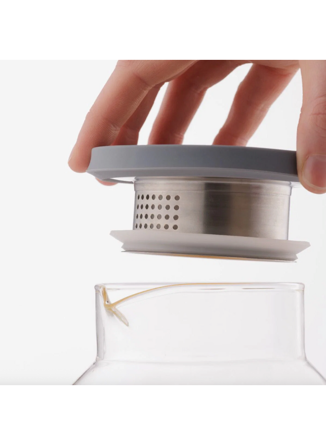 Square Glass Fridge Jug 40.5oz