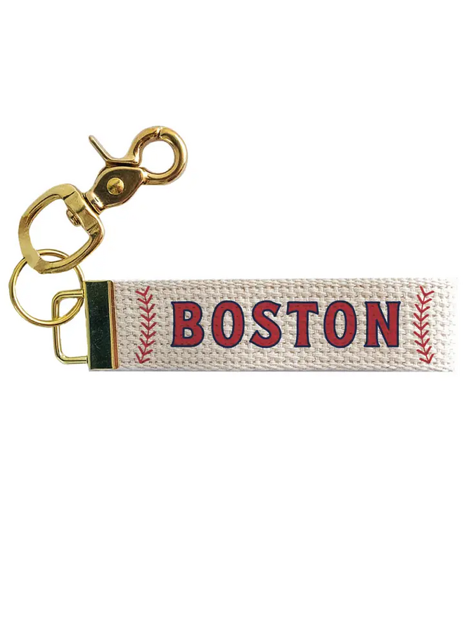 Boston Baseball Keychain