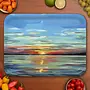Sunset Sea Ocean Serving Tray By Alyssa Watters 16.5 x 12.5 in