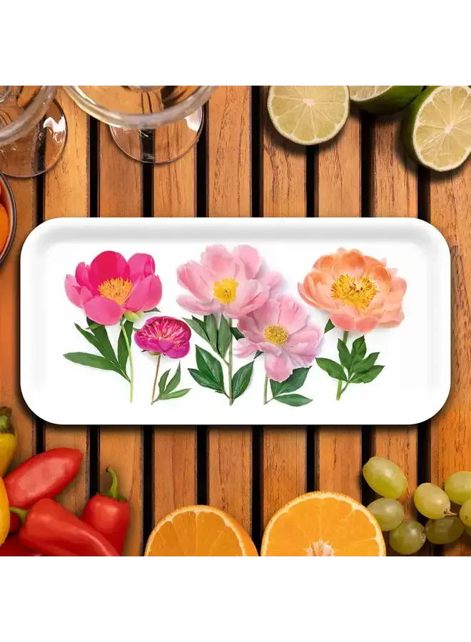 Peonies By Bottle Branch 11 x 5 in