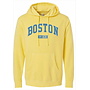 Hoodie Sweatshirt Yellow w/Blue Boston