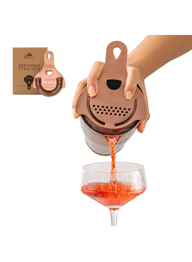 Hawthorne Cocktail Strainer Antique Copper