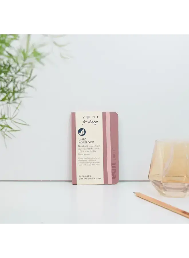 Recycled Leather Lined Notebook