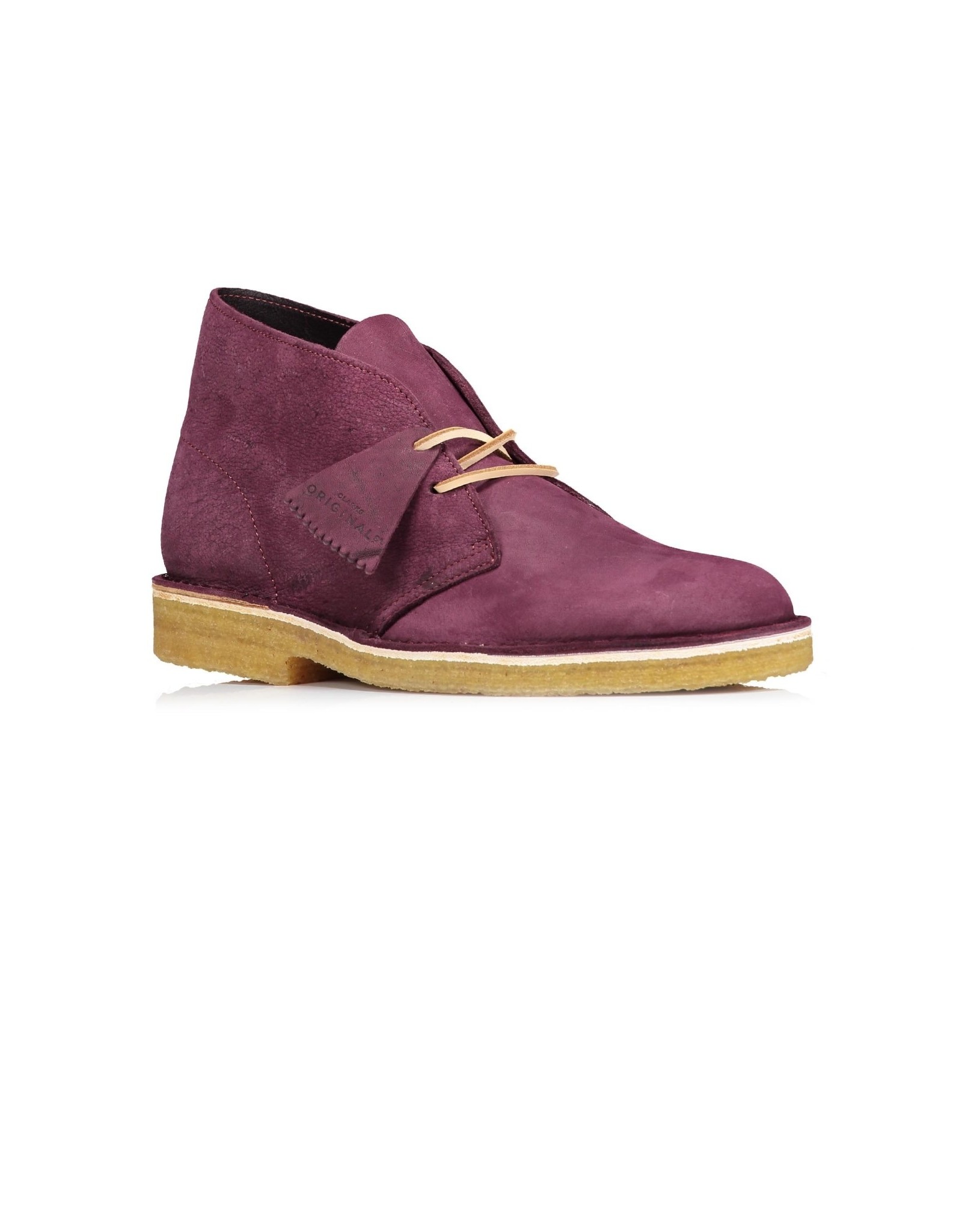purple clarks desert boots