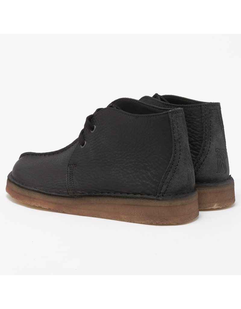 clarks desert trek hi black leather