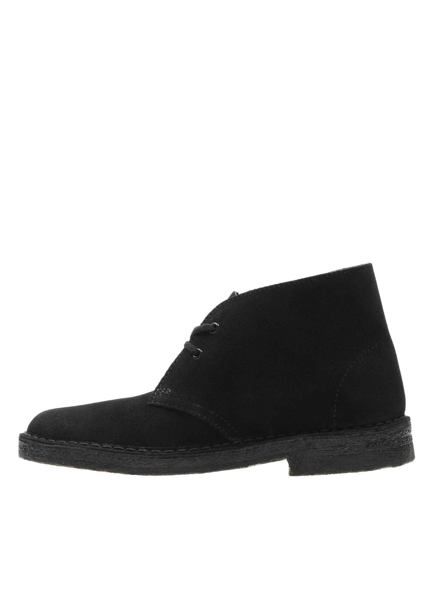 Clarks Women Desert Boot Black Suede