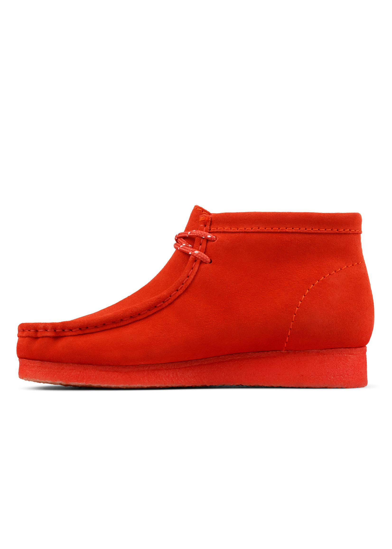 red clarks wallabees