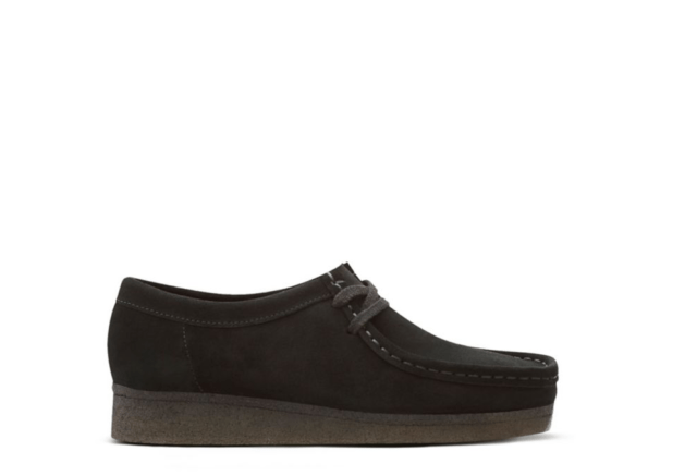 clarks wallabees womens black