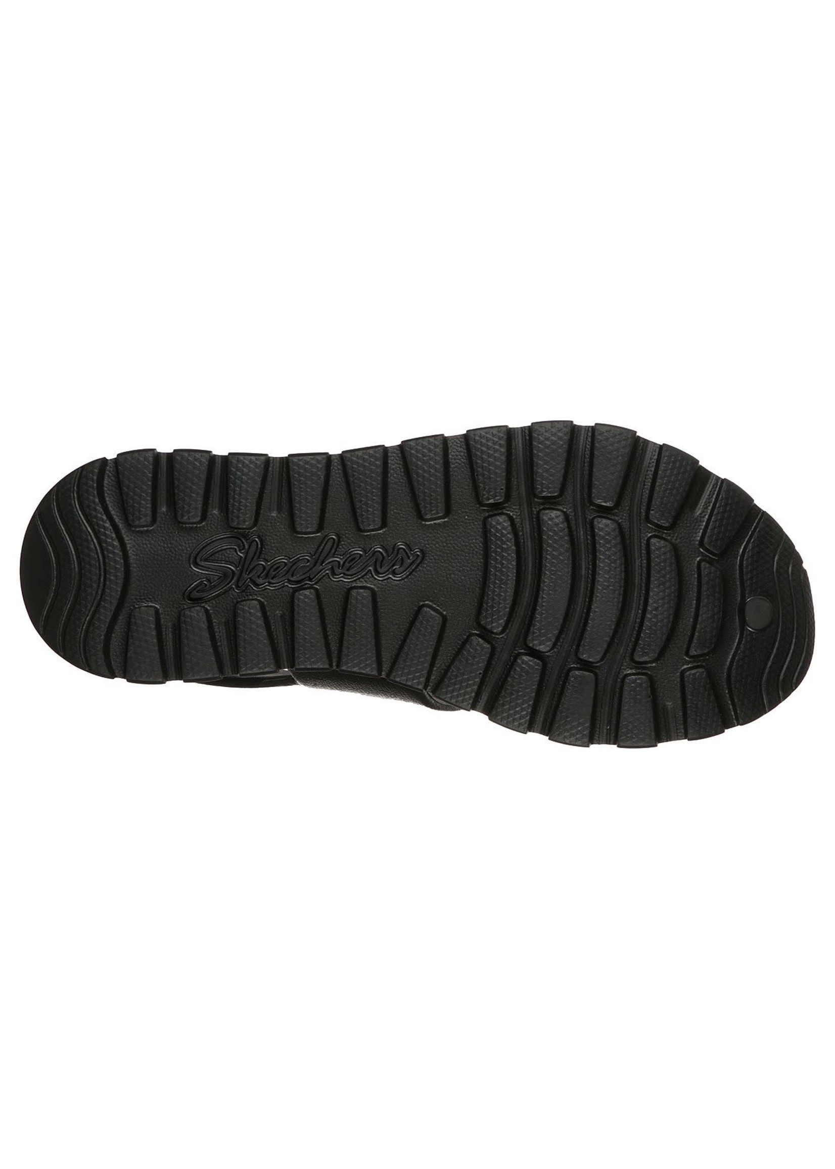 Skechers Women's Foamies Breezy Feels Cali Gear Footsteps-Molded Double Strap Slingback Sandal, Black/Black