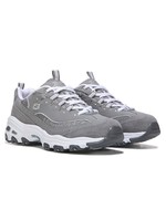 Skechers Women's Memory Foam D'Lites  Sneaker -Me Time -Gray/White