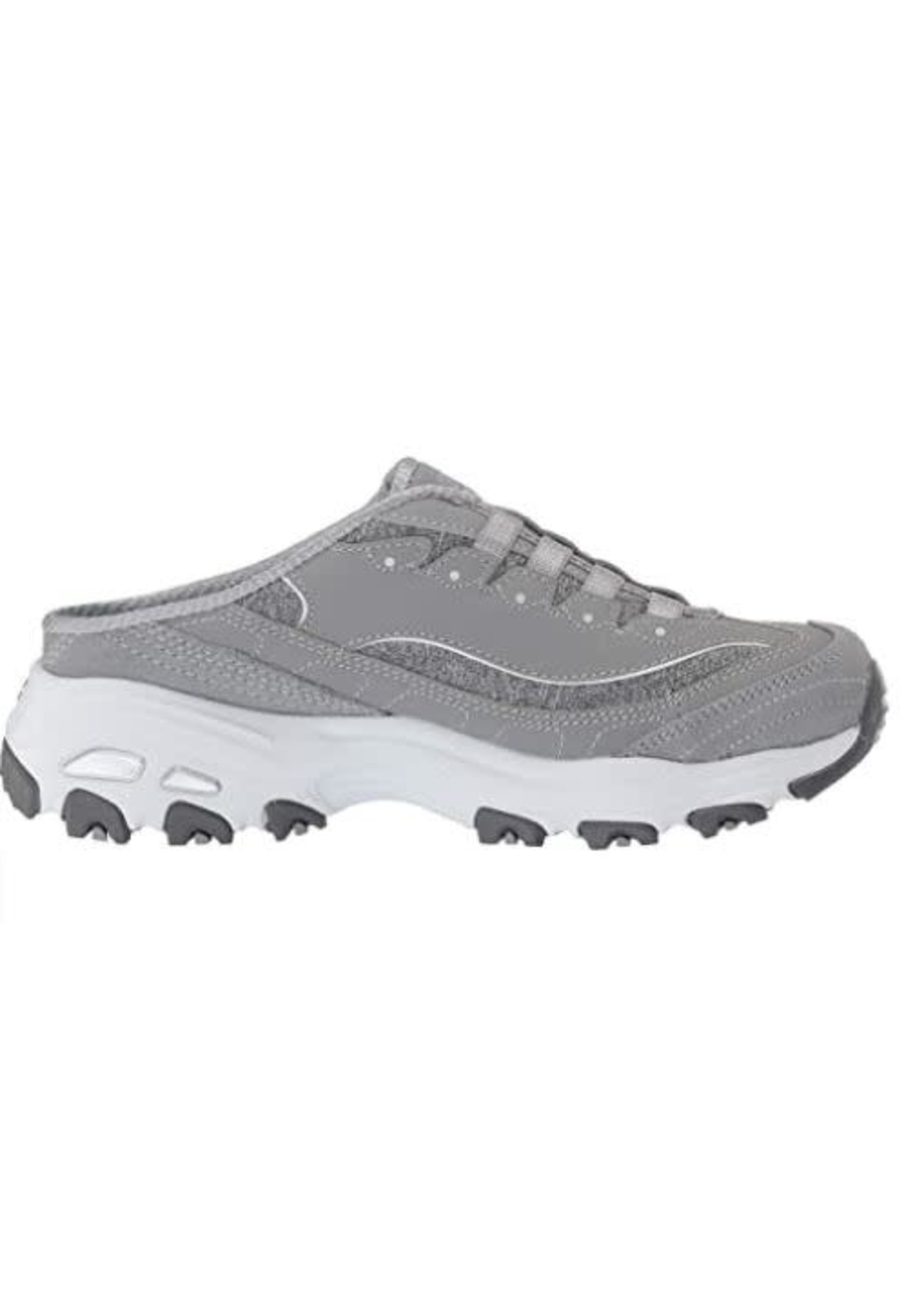 Skechers Womens D'Lites Resilient Fashion Slip On Sneaker - Grey/White