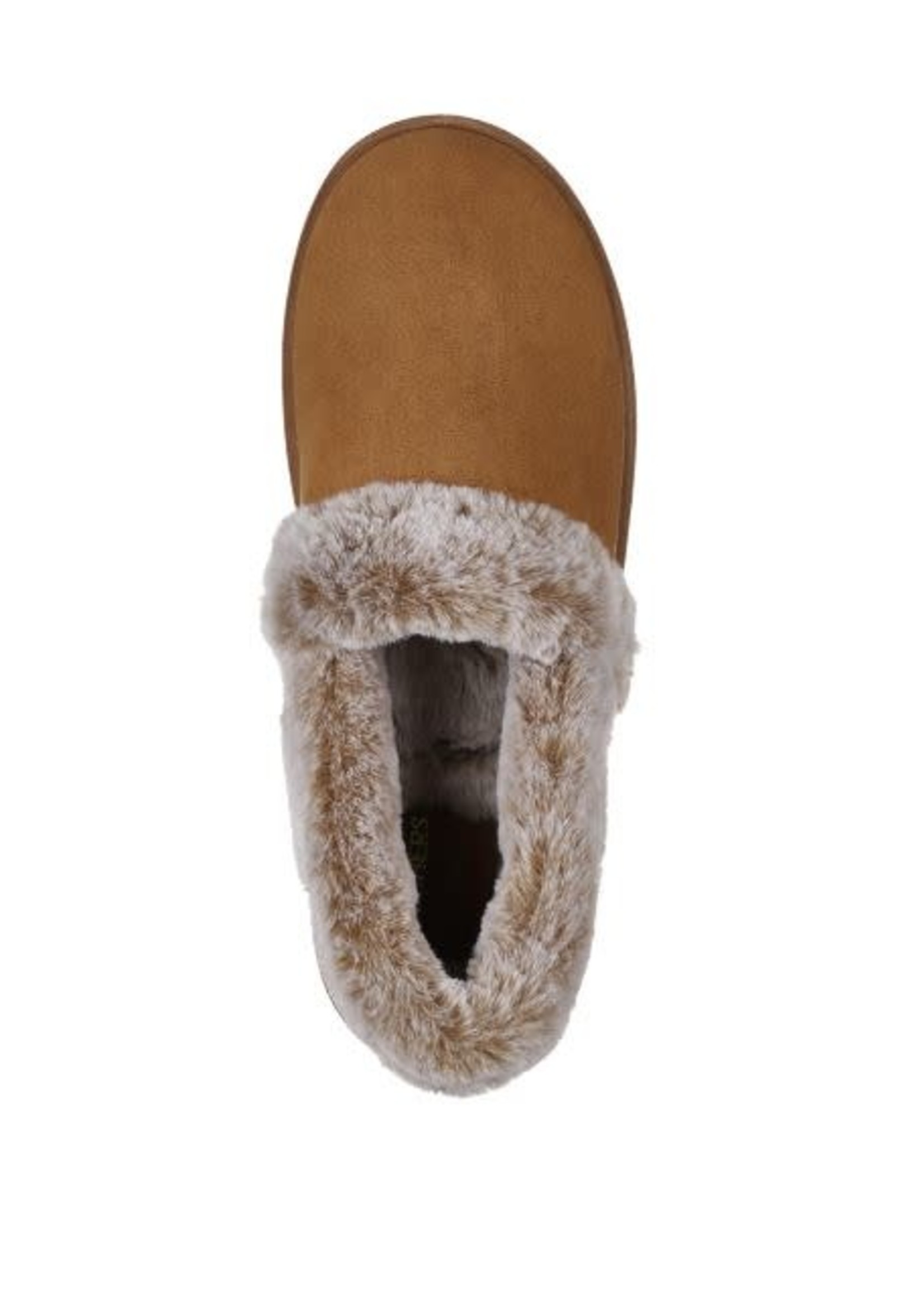 Skechers Women's Cozy Campfire-Team Toasty-Microfiber Slipper with Faux Fur Lining, Chestnut