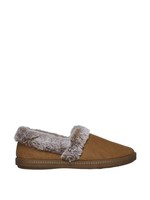 Skechers Women's Cozy Campfire-Team Toasty-Microfiber Slipper with Faux Fur Lining, Chestnut