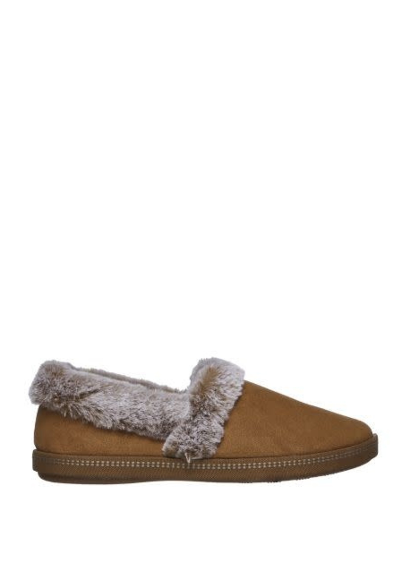 Skechers Women's Cozy Campfire-Team Toasty-Microfiber Slipper with Faux Fur Lining, Chestnut