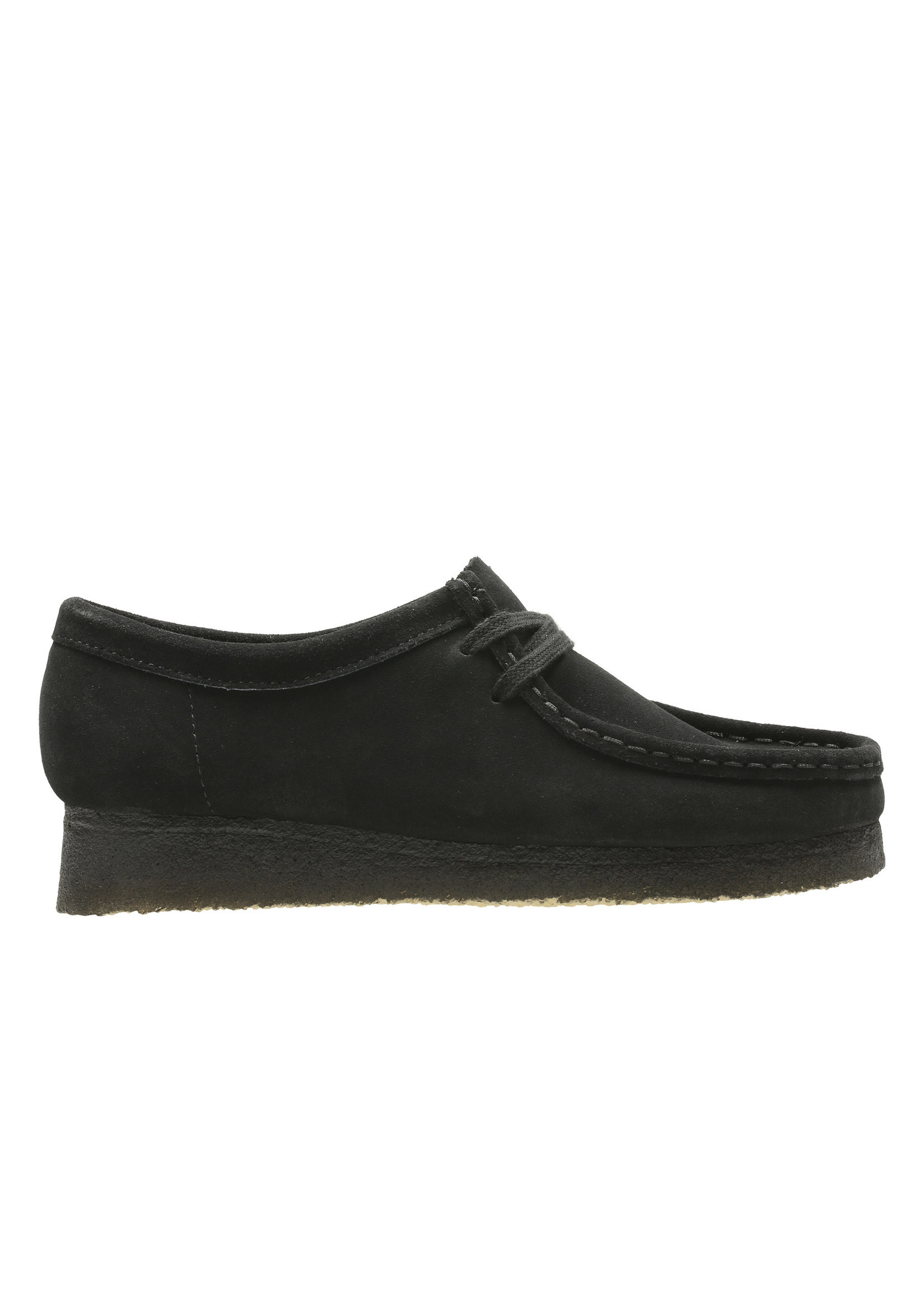Clarks Women’s Wallabee Originals Black Suede – Iconic Moccasin with Crepe Sole (26155522)
