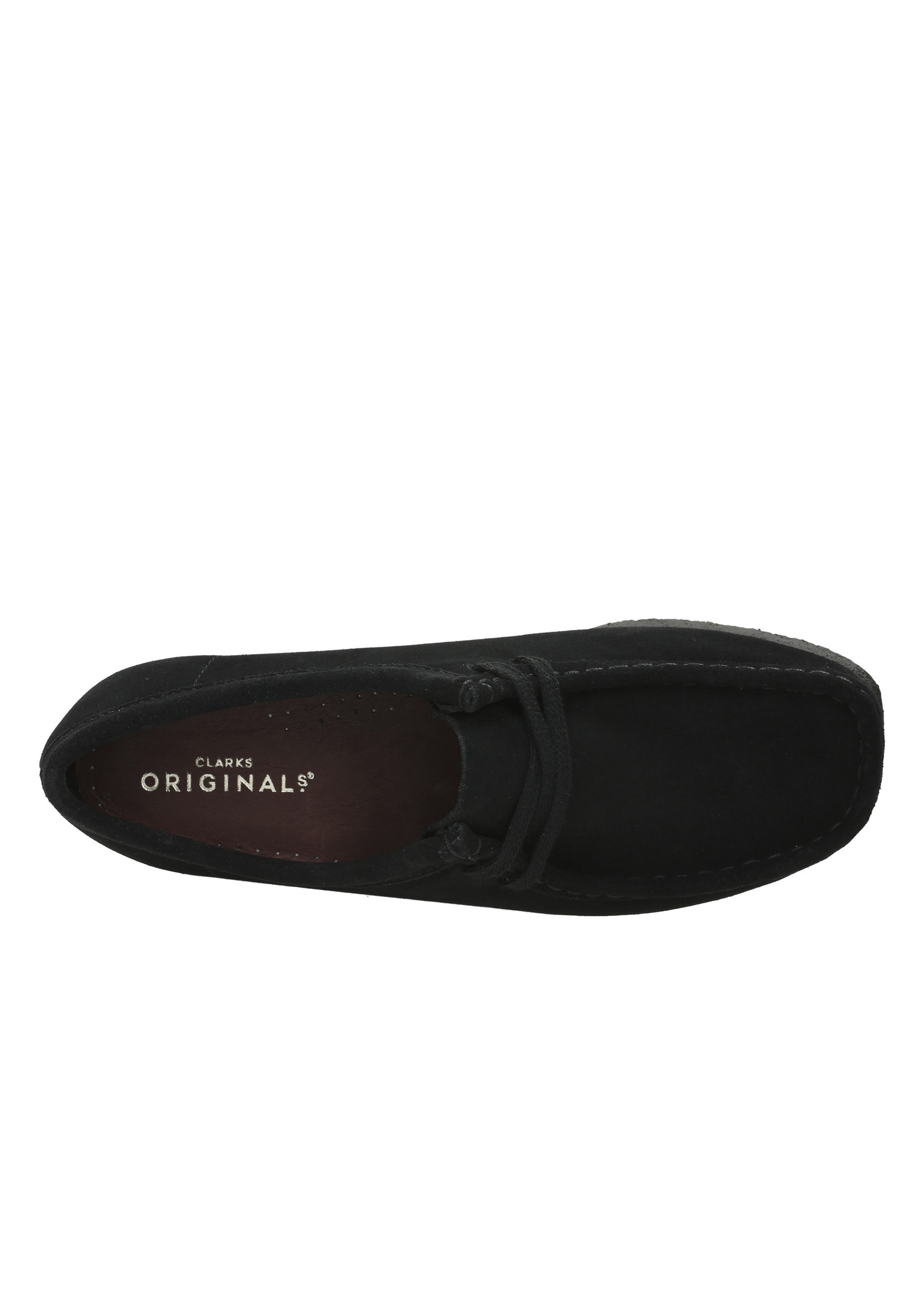 Clarks Women’s Wallabee Originals Black Suede – Iconic Moccasin with Crepe Sole (26155522)
