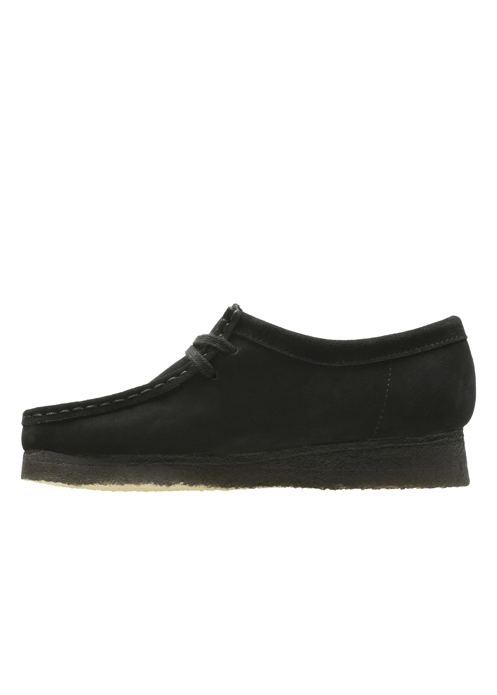 Clarks Women’s Wallabee Originals Black Suede – Iconic Moccasin with Crepe Sole (26155522)