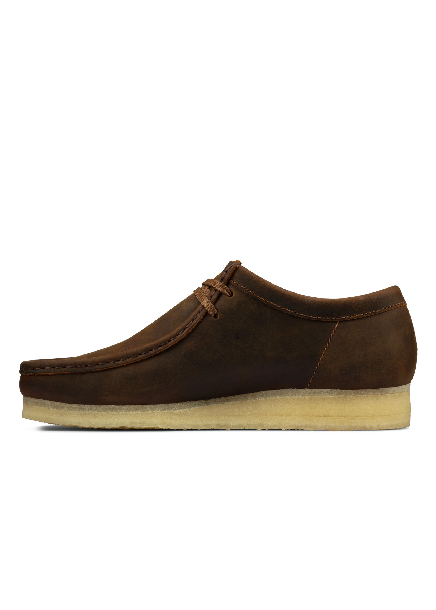 Clarks Mens Iconic Wallabee Beeswax Brown Leather 26156605