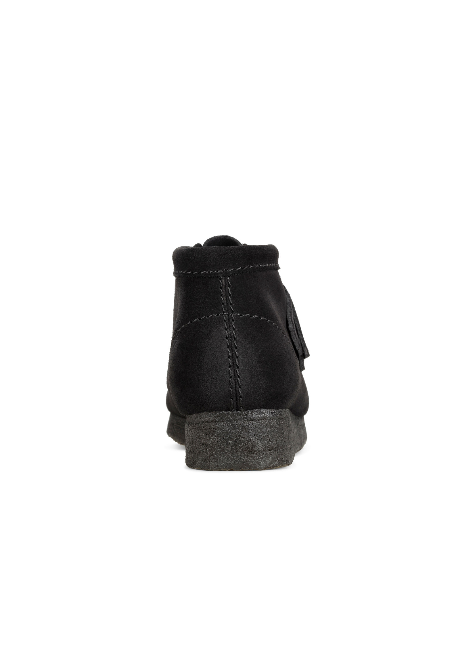 Clarks Womens Wallabee Boot Black Suede Crepe Sole