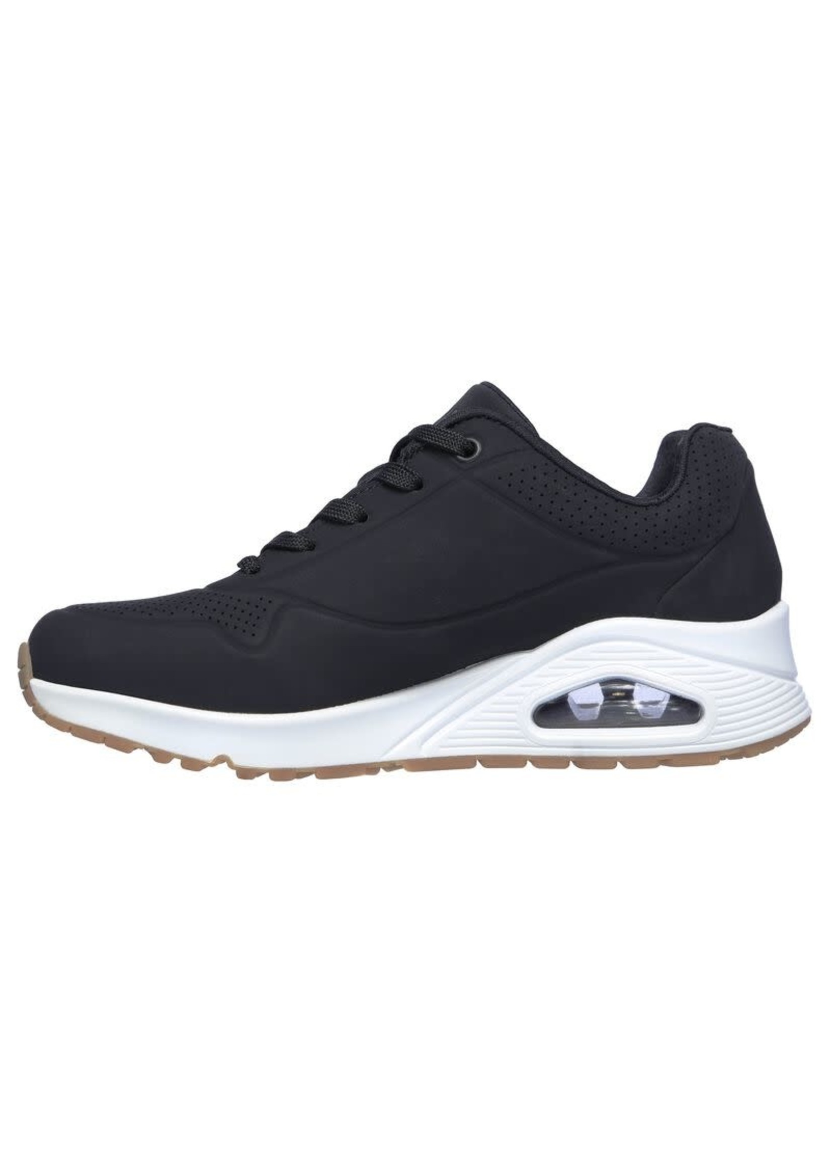 Skechers Women's Uno -Stand on Air Sneaker, 73690-Black/White