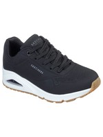 Skechers Women's Uno -Stand on Air Sneaker, 73690-Black/White
